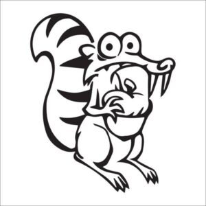 2018610525 نقاشی سنجاب سیاه و سفید